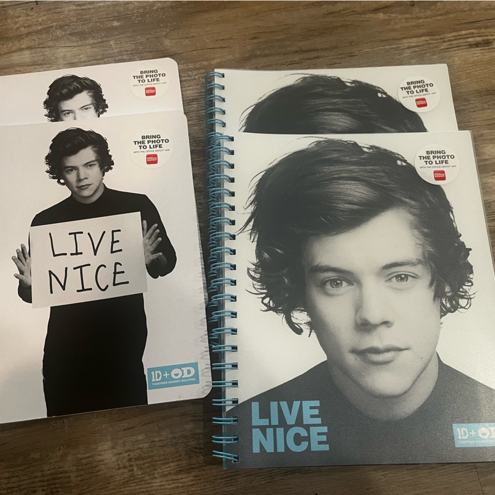 1D Live Nice Harry Styles Notebook Bundle